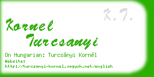 kornel turcsanyi business card