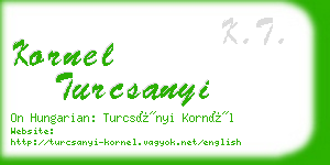 kornel turcsanyi business card